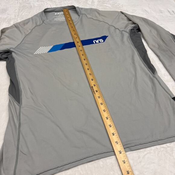 NRS Shirt Mens XL Gray H2 Core Silkweight Nylon Long Sleeve Performance Hiking - Picture 8 of 8